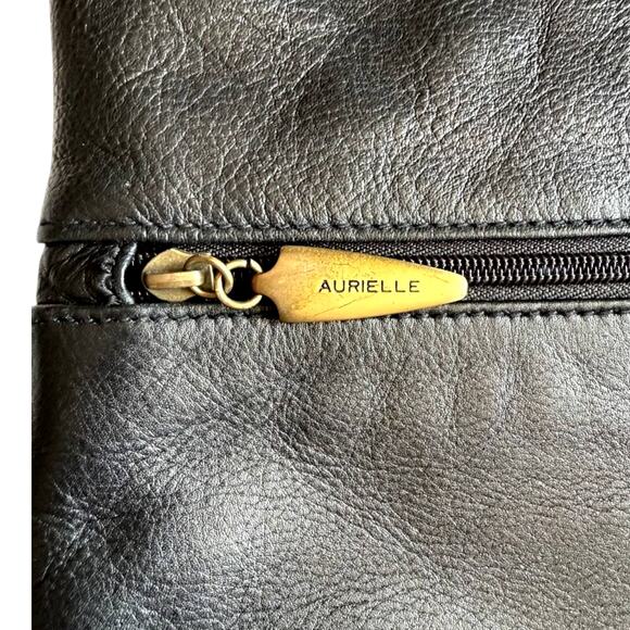 Aurielle Black Leather Bag Tote - Picture 9 of 10
